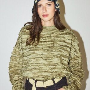 Misha and Puff Brand New with Tags Green Popcorn Knit Sweater